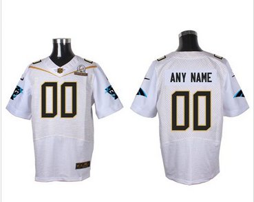 Nike Carolina Panthers Customized White 2016 Pro Bowl Men's Stitched NFL Elite Jersey