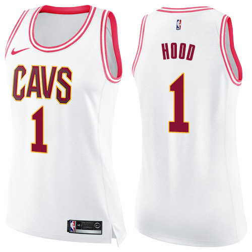 Nike Cavaliers #1 Rodney Hood White Pink Women's NBA Swingman Fashion Jersey Nike Cavaliers #1 Rodney Hood White Pink Women's NBA Swingman Fashion Jersey
