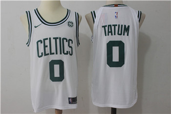 Nike Celtics #0 Jayson Tatum White Nike Stitched NBA Jersey