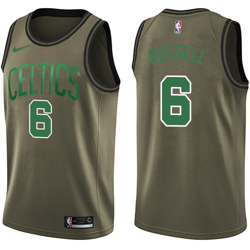 Nike Celtics #6 Bill Russell Green Salute to Service NBA Swingman Jersey Nike Celtics #6 Bill Russell Green Salute to Service NBA Swingman Jersey