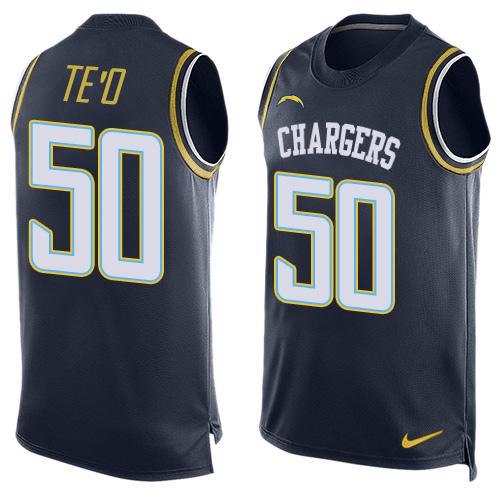 Nike Chargers #50 Manti Te'o Navy Blue Team Color Men's Stitched NFL Limited Tank Top Jersey Nike Chargers #50 Manti Te'o Navy Blue Team Color Men's Stitched NFL Limited Tank Top Jersey