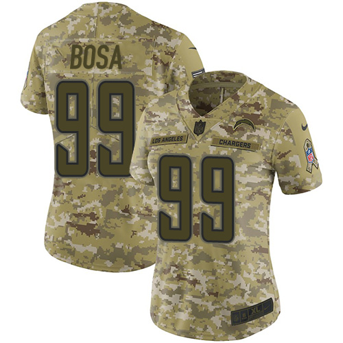 Nike Chargers #99 Joey Bosa Camo Women's Stitched NFL Limited 2018 Salute to Service Jersey Nike Chargers #99 Joey Bosa Camo Women's Stitched NFL Limited 2018 Salute to Service Jersey