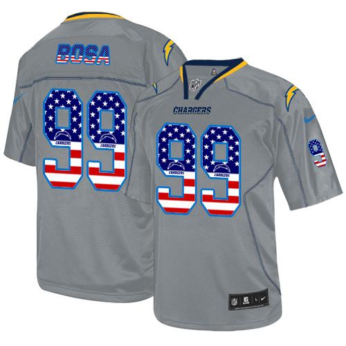 Nike Chargers #99 Joey Bosa Lights Out Grey Men's Stitched NFL Elite USA Flag Fashion Jersey Nike Chargers #99 Joey Bosa Lights Out Grey Men's Stitched NFL Elite USA Flag Fashion Jersey