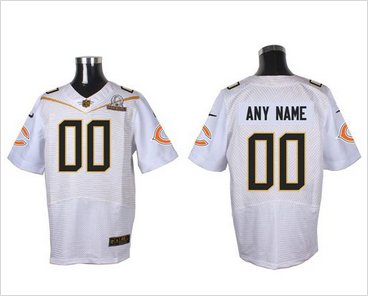Nike Chicago Bears Customized White 2016 Pro Bowl Men's Stitched NFL Elite Jersey