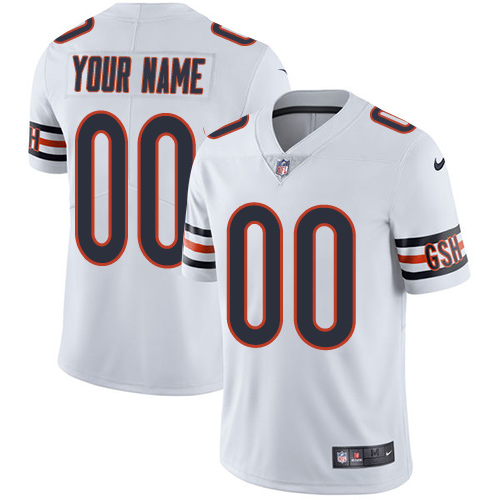 Nike Chicago Bears Limited White Road Men's Jersey NFL  Vapor Untouchable Customized jerseys