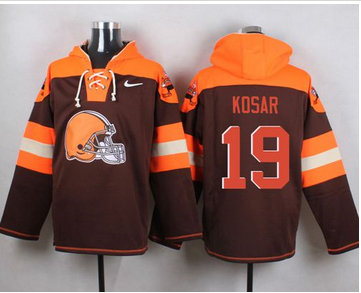 Nike Cleverland Browns #19 Bernie Kosar Brown Player Pullover NFL Hoodie Nike Cleverland Browns #19 Bernie Kosar Brown Player Pullover NFL Hoodie