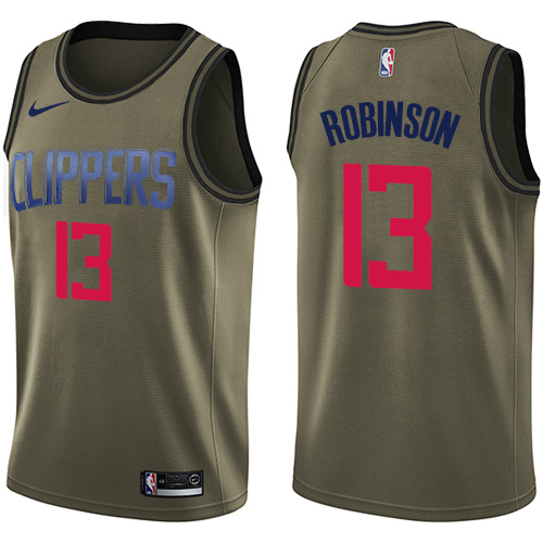 Nike Clippers #13 Jerome Robinson Green Youth NBA Swingman Salute to Service Jersey