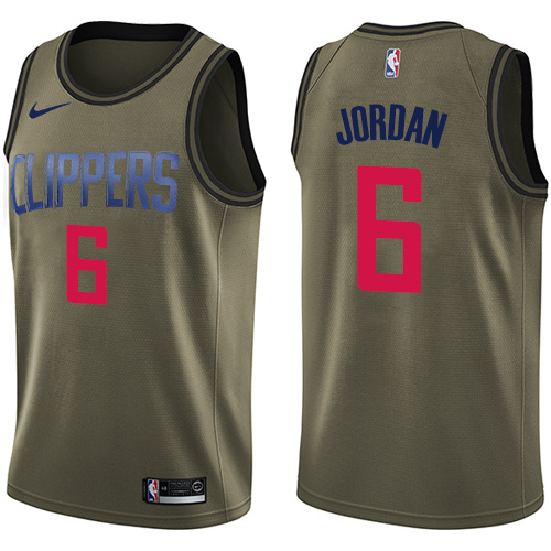 Nike Clippers #6 DeAndre Jordan Green Salute to Service NBA Swingman Jersey Nike Clippers #6 DeAndre Jordan Green Salute to Service NBA Swingman Jersey