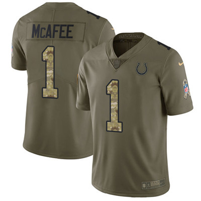 Nike Colts #1 Pat McAfee Olive Camo Youth Stitched NFL Limited 2017 Salute to Service Jersey Nike Colts #1 Pat McAfee Olive Camo Youth Stitched NFL Limited 2017 Salute to Service Jersey