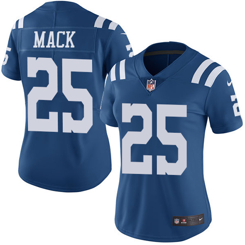 Nike Colts #25 Marlon Mack Royal Blue Women's Stitched NFL Limited Rush Jersey Nike Colts #25 Marlon Mack Royal Blue Women's Stitched NFL Limited Rush Jersey