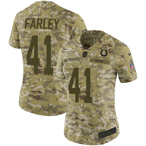 Nike Colts #41 Matthias Farley Camo Women's Stitched NFL Limited 2018 Salute to Service Jersey Nike Colts #41 Matthias Farley Camo Women's Stitched NFL Limited 2018 Salute to Service Jersey