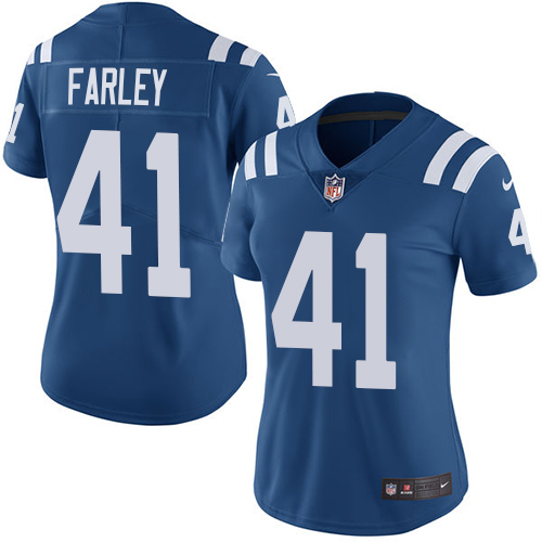 Nike Colts #41 Matthias Farley Royal Blue Women's Stitched NFL Limited Rush Jersey Nike Colts #41 Matthias Farley Royal Blue Women's Stitched NFL Limited Rush Jersey