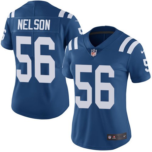 Nike Colts #56 Quenton Nelson Royal Blue Team Color Women's Stitched NFL Vapor Untouchable Limited Jersey Nike Colts #56 Quenton Nelson Royal Blue Team Color Women's Stitched NFL Vapor Untouchable Limited Jersey