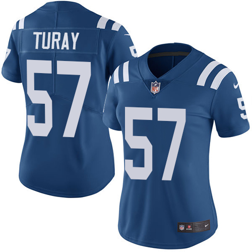 Nike Colts #57 Kemoko Turay Royal Blue Team Color Women's Stitched NFL Vapor Untouchable Limited Jersey Nike Colts #57 Kemoko Turay Royal Blue Team Color Women's Stitched NFL Vapor Untouchable Limited Jersey