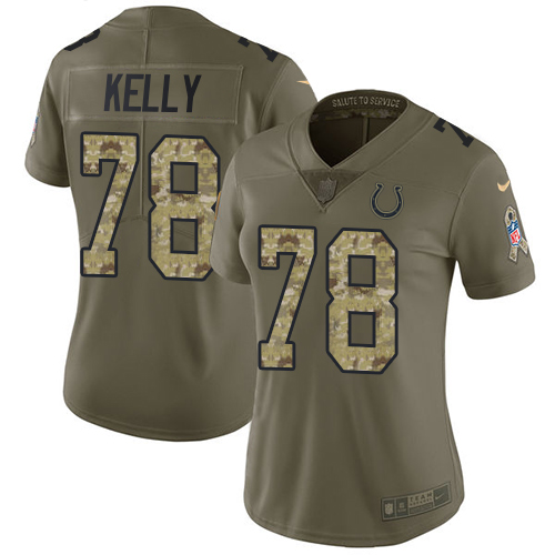 Nike Colts #78 Ryan Kelly Olive Camo Women's Stitched NFL Limited 2017 Salute to Service Jersey Nike Colts #78 Ryan Kelly Olive Camo Women's Stitched NFL Limited 2017 Salute to Service Jersey