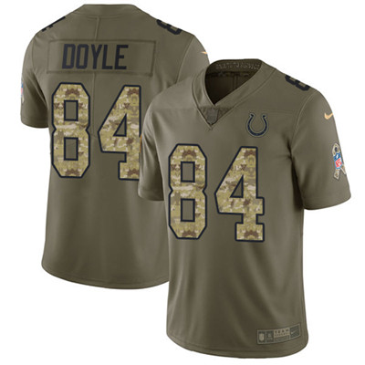Nike Colts #84 Jack Doyle Olive Camo Youth Stitched NFL Limited 2017 Salute to Service Jersey