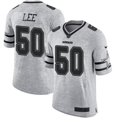 Nike Cowboys #50 Sean Lee Gray Men's Stitched NFL Custom Limited Gridiron Gray II Jersey