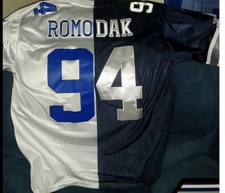 Nike Cowboys #94 Romodak Navy Blue Men's Stitched Custom NFL Elite Split Jersey