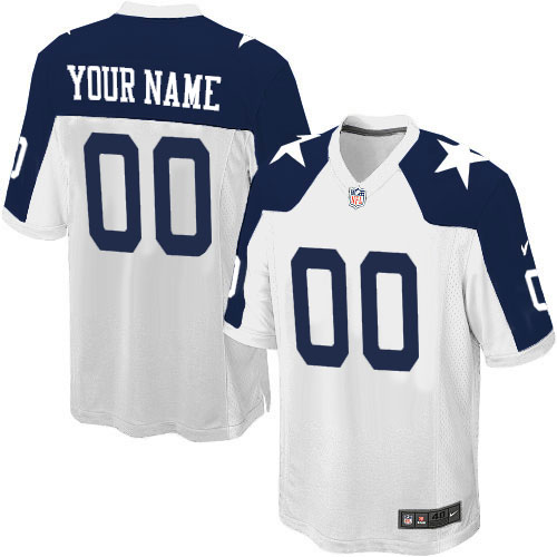 Nike Dallas Cowboys Customized Game White Thanksgiving Jerseys