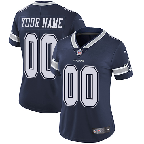 Nike Dallas Cowboys Elite Navy Blue Home Women's Jersey NFL  Vapor Untouchable Customized jersey