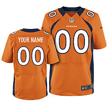 Nike Denver Broncos Customized Elite Orange Jersey