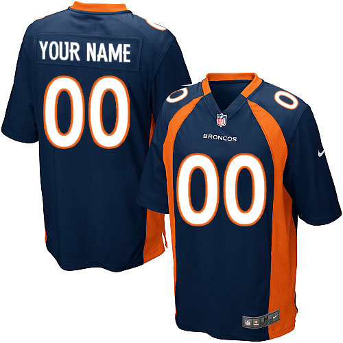 Nike Denver Broncos Customized Game Blue Jerseys
