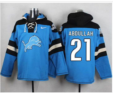 Nike Detroit Lions #21 Ameer Abdullah Blue Player Pullover NFL Hoodie
