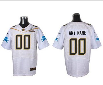Nike Detroit Lions Customized White 2016 Pro Bowl Men's Stitched NFL Elite Jersey Nike Detroit Lions Customized White 2016 Pro Bowl Men's Stitched NFL Elite Jersey
