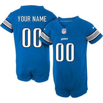 Nike Detroit Lions Newborn Customized Team Color Game Jersey Creeper Nike Detroit Lions Newborn Customized Team Color Game Jersey Creeper