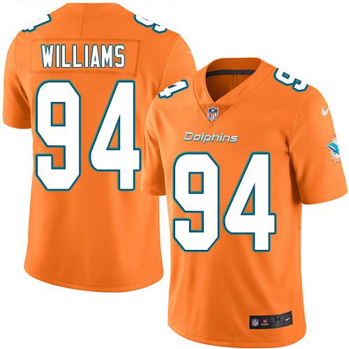 Nike Dolphins #94 Mario Williams Orange Men's Stitched NFL Limited Rush Jersey Nike Dolphins #94 Mario Williams Orange Men's Stitched NFL Limited Rush Jersey