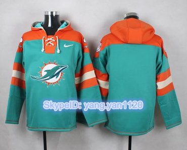 Nike Dolphins Blank Aqua Green Player Pullover NFL Hoodie