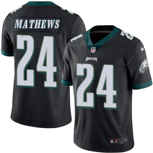Nike Eagles #24 Ryan Mathews Black Men's Stitched NFL Limited Rush Jersey Nike Eagles #24 Ryan Mathews Black Men's Stitched NFL Limited Rush Jersey