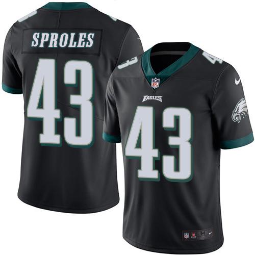 Nike Eagles #43 Darren Sproles Black Youth Stitched NFL Limited Rush Jersey Nike Eagles #43 Darren Sproles Black Youth Stitched NFL Limited Rush Jersey