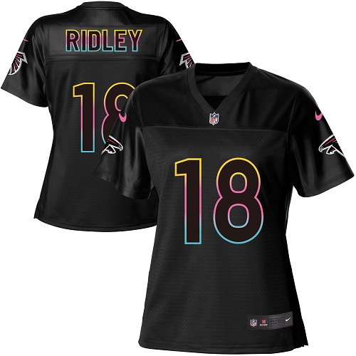 Nike Falcons #18 Calvin Ridley Black Women's NFL Fashion Game Jersey Nike Falcons #18 Calvin Ridley Black Women's NFL Fashion Game Jersey
