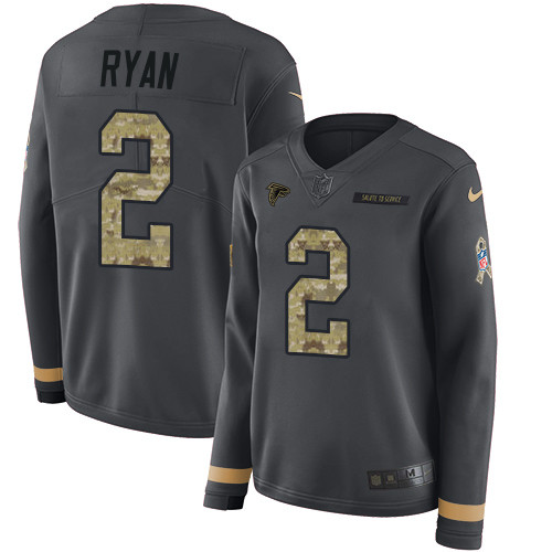 Nike Falcons #2 Matt Ryan Anthracite Salute to Service Nike Falcons #2 Matt Ryan Anthracite Salute to Service
