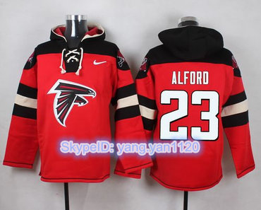 Nike Falcons #23 Robert Alford Red Player Pullover NFL Hoodie Nike Falcons #23 Robert Alford Red Player Pullover NFL Hoodie