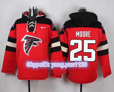 Nike Falcons #25 William Moore Red Player Pullover NFL Hoodie Nike Falcons #25 William Moore Red Player Pullover NFL Hoodie