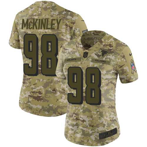 Nike Falcons #98 Takkarist McKinley Camo Women's Stitched NFL Limited 2018 Salute to Service Jersey Nike Falcons #98 Takkarist McKinley Camo Women's Stitched NFL Limited 2018 Salute to Service Jersey