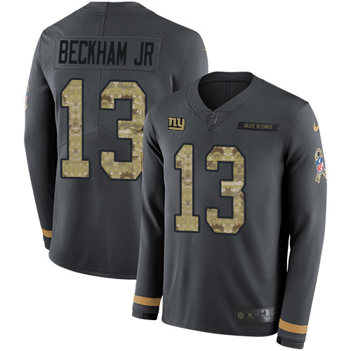 Nike Giants #13 Odell Beckham Jr Anthracite Salute to Service Youth Nike Giants #13 Odell Beckham Jr Anthracite Salute to Service Youth