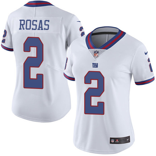 Nike Giants #2 Aldrick Rosas White Women's Stitched NFL Limited Rush Jersey Nike Giants #2 Aldrick Rosas White Women's Stitched NFL Limited Rush Jersey