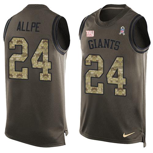 Nike Giants #24 Eli Apple Green Men's Stitched NFL Limited Salute To Service Tank Top Jersey Nike Giants #24 Eli Apple Green Men's Stitched NFL Limited Salute To Service Tank Top Jersey
