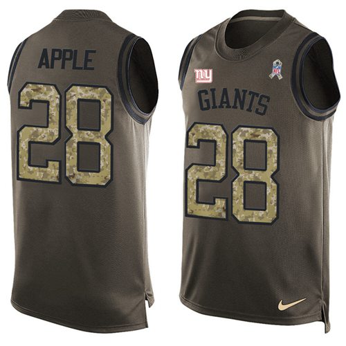 Nike Giants #28 Eli Apple Green Men's Stitched NFL Limited Salute To Service Tank Top Jersey Nike Giants #28 Eli Apple Green Men's Stitched NFL Limited Salute To Service Tank Top Jersey