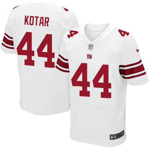 Nike Giants #44 Doug Kotar White Men's Stitched NFL Elite Jersey