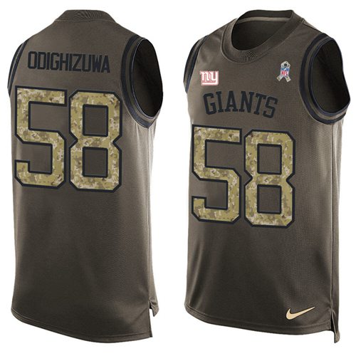Nike Giants #58 Owa Odighizuwa Green Men's Stitched NFL Limited Salute To Service Tank Top Jersey Nike Giants #58 Owa Odighizuwa Green Men's Stitched NFL Limited Salute To Service Tank Top Jersey