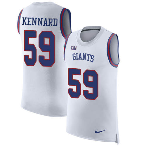 Nike Giants #59 Devon Kennard White Men's Stitched NFL Limited Rush Tank Top Jersey Nike Giants #59 Devon Kennard White Men's Stitched NFL Limited Rush Tank Top Jersey
