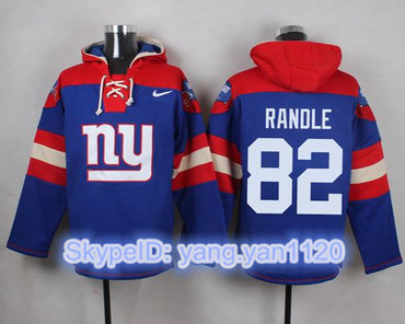 Nike Giants #82 Rueben Randle Royal Blue Player Pullover NFL Hoodie Nike Giants #82 Rueben Randle Royal Blue Player Pullover NFL Hoodie