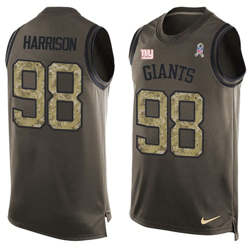 Nike Giants #98 Damon Harrison Green Men's Stitched NFL Limited Salute To Service Tank Top Jersey Nike Giants #98 Damon Harrison Green Men's Stitched NFL Limited Salute To Service Tank Top Jersey