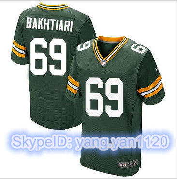 Nike Green Bay Packers #69 David Bakhtiari Green Team Color Men's Stitched NFL Elite Jersey