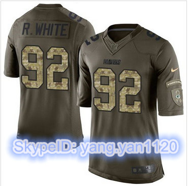 Nike Green Bay Packers #92 Reggie White Green Men's Stitched NFL Limited Salute To Service Jersey