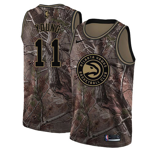 Nike Hawks #11 Trae Young Camo NBA Swingman Realtree Nike Hawks #11 Trae Young Camo NBA Swingman Realtree